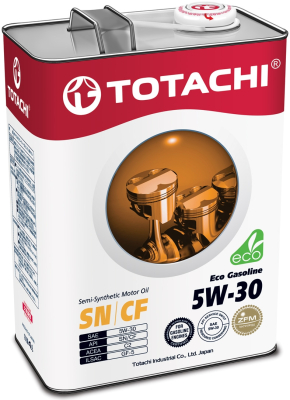 Масло моторное полусинтетическое TOTACHI ECO GAZOLINE SN/CF 5W-30 4л